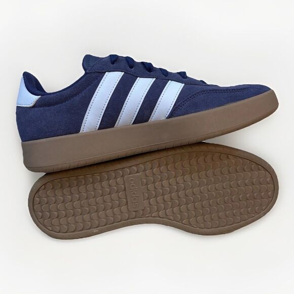 Adidas Barreda Decode Men\'s Sz 10 Tennis Sneakers Navy Suede Light Blue JR5533 main image 9